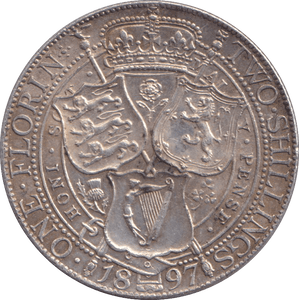1897 FLORIN ( UNC ) - FLORIN - Cambridgeshire Coins