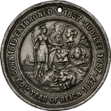 1897 G.BRIT BHM-3565 VICTORIA DIAMOND JUBILEE BRITISH HISTORICAL MEDAL WM ( NGC ) AU Details HOLED - NGC SILVER COINS - Cambridgeshire Coins