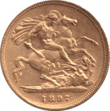 1897 GOLD HALF SOVEREIGN ( AUNC ) - HALF SOVEREIGN - Cambridgeshire Coins