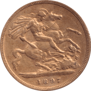 1897 HALF SOVEREIGN ( VF ) - HALF SOVEREIGN - Cambridgeshire Coins