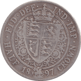 1897 HALFCROWN ( FINE ) - HALFCROWN - Cambridgeshire Coins