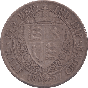 1897 HALFCROWN ( FINE ) - Halfcrown - Cambridgeshire Coins