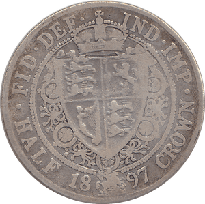 1897 HALFCROWN ( FINE ) - HALFCROWN - Cambridgeshire Coins