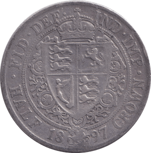 1897 HALFCROWN ( GF ) 4 - HALFCROWN - Cambridgeshire Coins