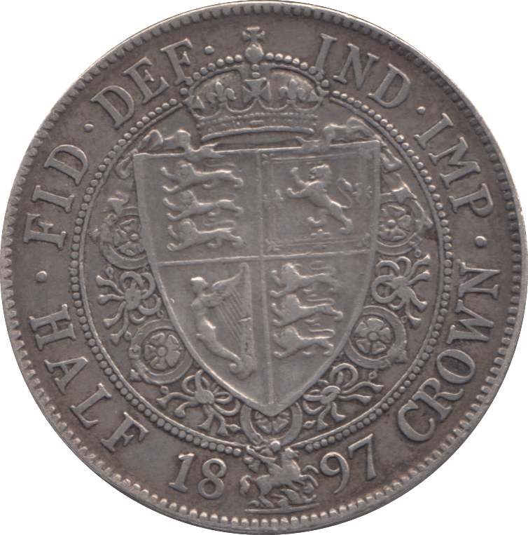 1897 HALFCROWN ( GVF ) - Halfcrown - Cambridgeshire Coins