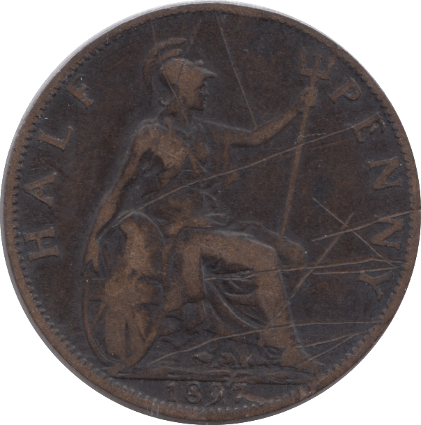 1897 HALFPENNY ( FINE ) - Halfpenny - Cambridgeshire Coins