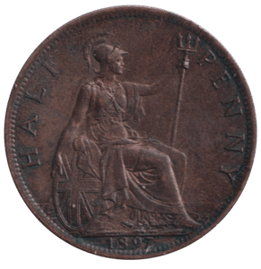 1897 HALFPENNY ( UNC ) - HALFPENNY - Cambridgeshire Coins