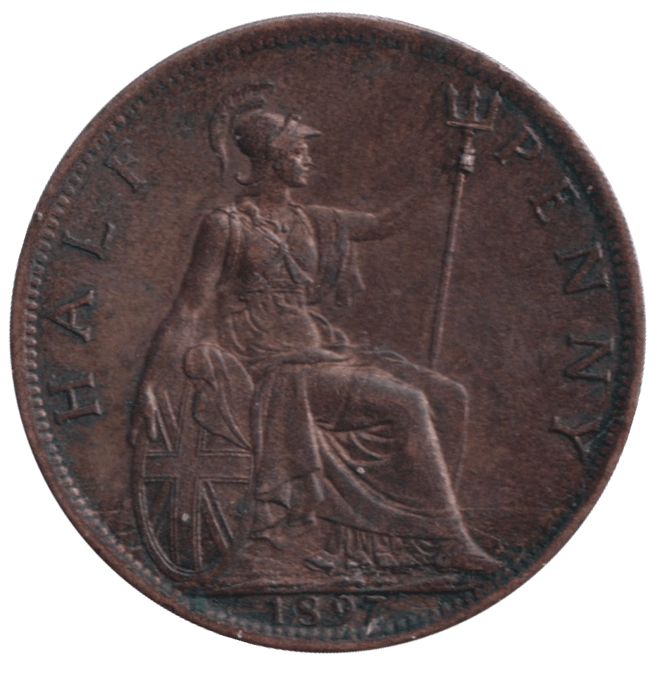 1897 HALFPENNY ( UNC ) - HALFPENNY - Cambridgeshire Coins