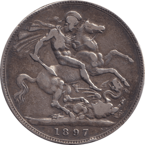 1897 LX CROWN ( FINE ) - CROWN - Cambridgeshire Coins