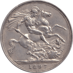 1897 LXI CROWN ( EF ) - CROWN - Cambridgeshire Coins