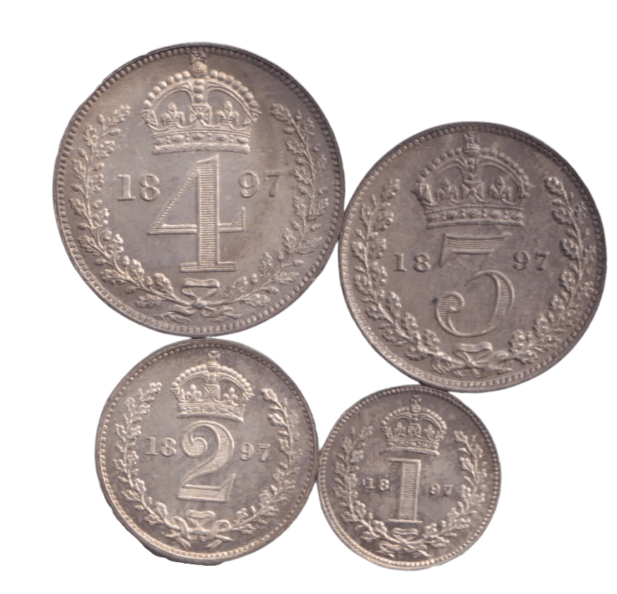 1897 MAUNDY SET VICTORIA - Maundy Set - Cambridgeshire Coins