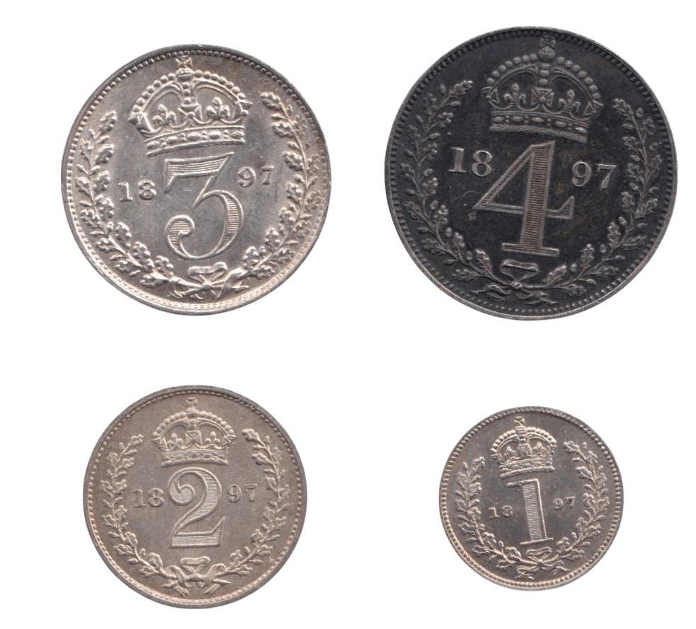 1897 MAUNDY SET VICTORIA - Maundy Set - Cambridgeshire Coins