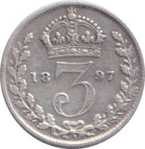 1897 MAUNDY THREEPENCE ( VF ) - MAUNDY THREEPENCE - Cambridgeshire Coins
