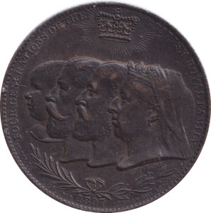 1897 MEDALLION DIAMOND JUBILEE OF QUEEN VICTORIA - MEDALS & MEDALLIONS - Cambridgeshire Coins