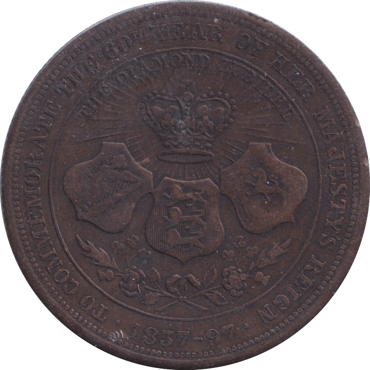 1897 MEDALLION DIAMOND JUBILEE OF QUEEN VICTORIA - MEDALS & MEDALLIONS - Cambridgeshire Coins