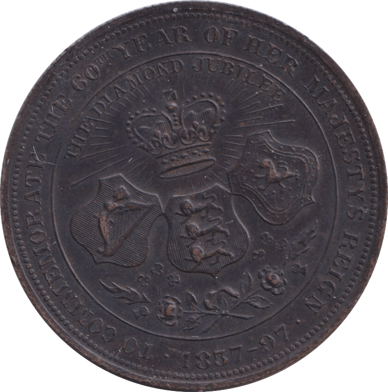 1897 MEDALLION DIAMOND JUBILEE OF QUEEN VICTORIA - MEDALS & MEDALLIONS - Cambridgeshire Coins