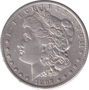 1897 MORGAN DOLLAR USA SAN FRANCISCO MINT - SILVER WORLD COINS - Cambridgeshire Coins