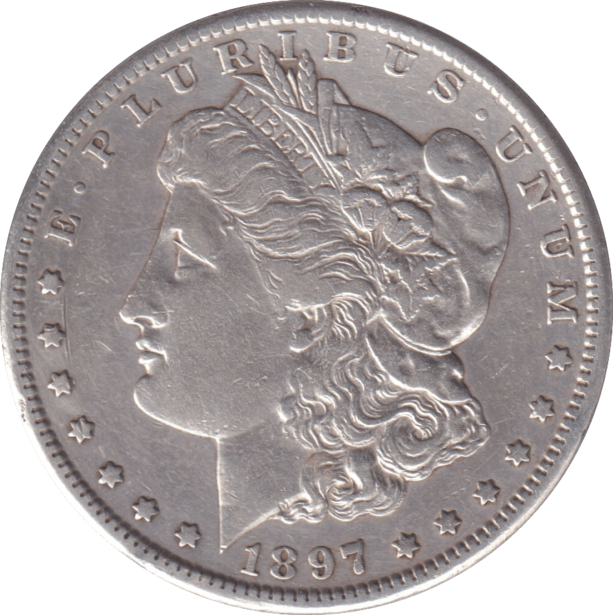 1897 MORGAN DOLLAR USA SAN FRANCISCO MINT - SILVER WORLD COINS - Cambridgeshire Coins