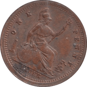 1897 ONE PENNY TOY MONEY - TOY MONEY - Cambridgeshire Coins