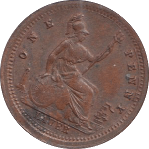 1897 ONE PENNY TOY MONEY - TOY MONEY - Cambridgeshire Coins