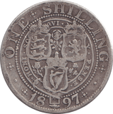 1897 ONE SHILLING ( FINE ) - HALFPENNY - Cambridgeshire Coins