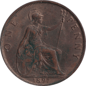 1897 PENNY ( AUNC ) - PENNY - Cambridgeshire Coins