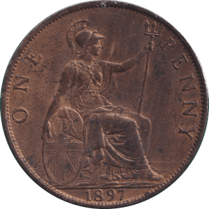 1897 PENNY ( AUNC ) - PENNY - Cambridgeshire Coins