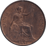 1897 PENNY ( AUNC ) - PENNY - Cambridgeshire Coins