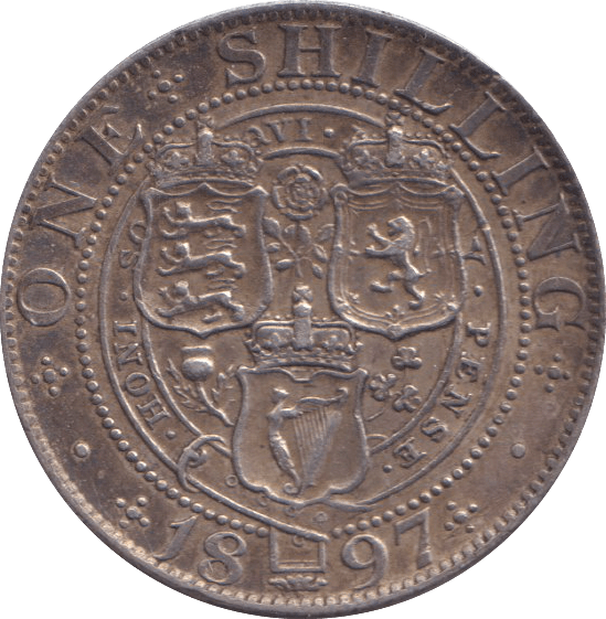1897 SHILLING ( EF ) 6 - SHILLING - Cambridgeshire Coins