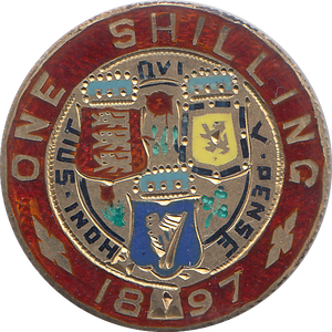 1897 SHILLING ENAMELLED ( EF ) - SHILLING - Cambridgeshire Coins
