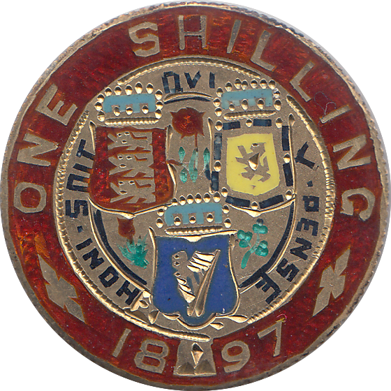 1897 SHILLING ENAMELLED ( EF ) - SHILLING - Cambridgeshire Coins