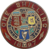 1897 SHILLING ENAMELLED ( EF ) - SHILLING - Cambridgeshire Coins