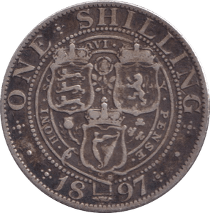 1897 SHILLING ( FINE ) - SHILLING - Cambridgeshire Coins