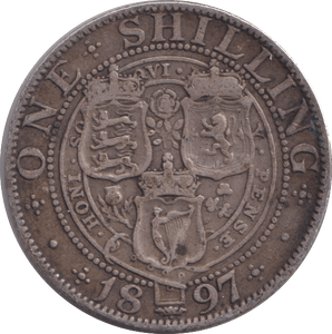 1897 SHILLING ( NF ) - SHILLING - Cambridgeshire Coins