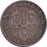 1897 SHILLING ( NF ) - SHILLING - Cambridgeshire Coins