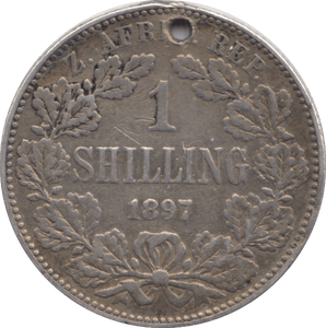 1897 SILVER 1 SHILLING SOUTH AFRICA - SILVER WORLD COINS - Cambridgeshire Coins
