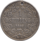 1897 SILVER 1 SHILLING SOUTH AFRICA - SILVER WORLD COINS - Cambridgeshire Coins