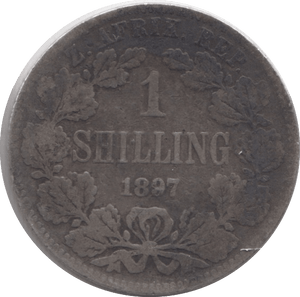 1897 SILVER 1 SHILLING SOUTH AFRICA - SILVER WORLD COINS - Cambridgeshire Coins