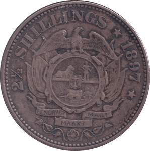 1897 SILVER 2 1/2 SHILLING SOUTH AFRICA - SILVER WORLD COINS - Cambridgeshire Coins