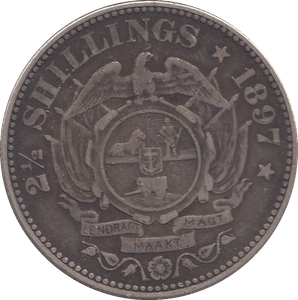 1897 SILVER 2 1/2 SHILLING SOUTH AFRICA - SILVER WORLD COINS - Cambridgeshire Coins