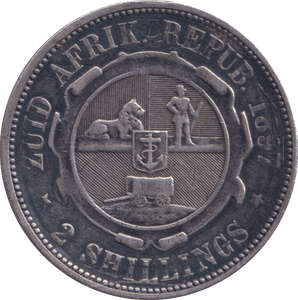 1897 SILVER 2 SHILLING SOUTH AFRICA - SILVER WORLD COINS - Cambridgeshire Coins
