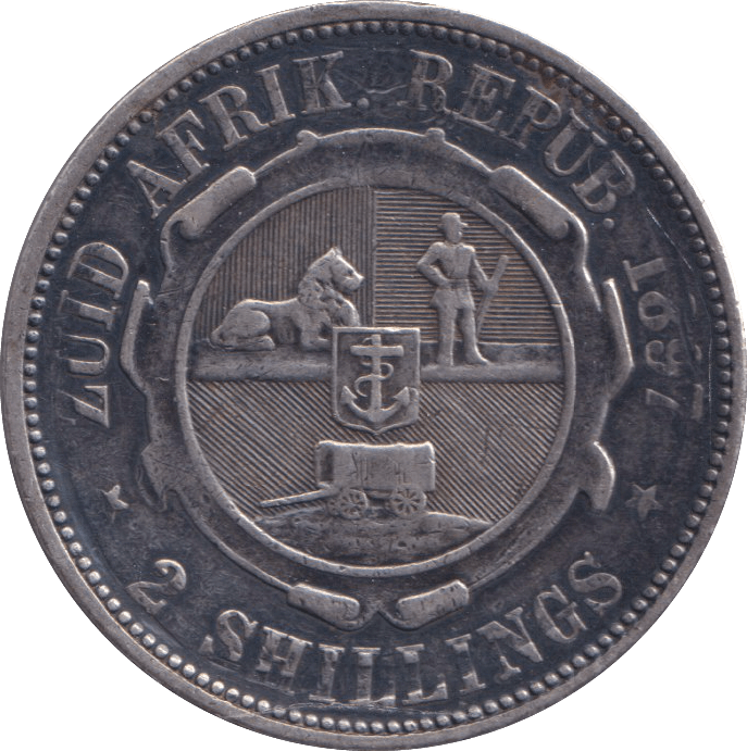 1897 SILVER 2 SHILLING SOUTH AFRICA - SILVER WORLD COINS - Cambridgeshire Coins