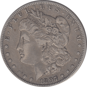 1897 SILVER MORGAN DOLLAR USA NEW ORLEANS - SILVER WORLD COINS - Cambridgeshire Coins