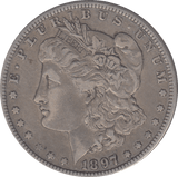 1897 SILVER MORGAN DOLLAR USA NEW ORLEANS - SILVER WORLD COINS - Cambridgeshire Coins