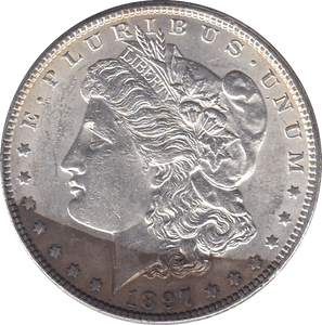 1897 SILVER MORGAN DOLLAR USA PHILADELPHIA MINT - SILVER WORLD COINS - Cambridgeshire Coins