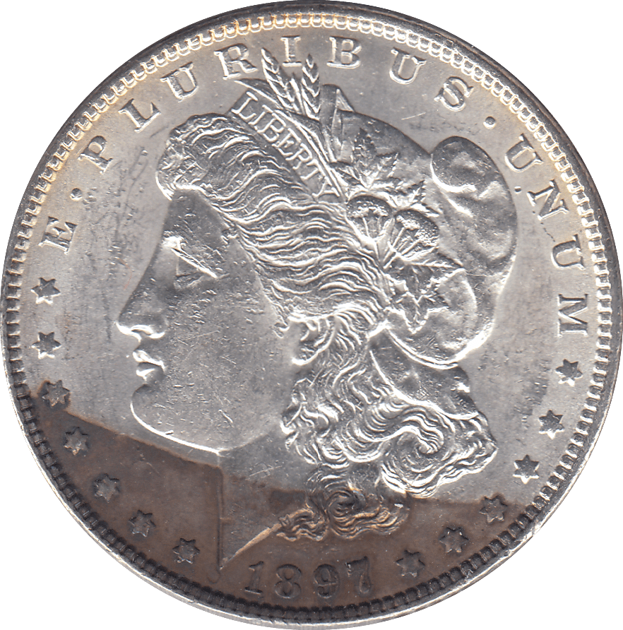 1897 SILVER MORGAN DOLLAR USA PHILADELPHIA MINT - SILVER WORLD COINS - Cambridgeshire Coins