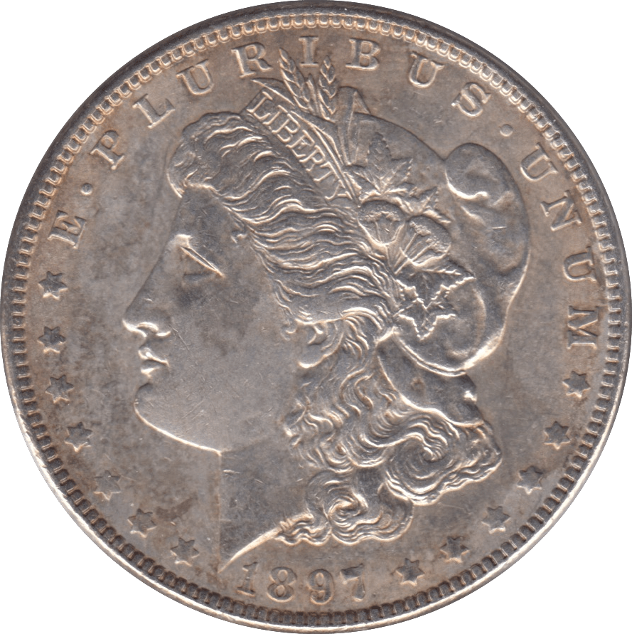 1897 SILVER MORGAN DOLLAR USA PHILADELPHIA MINT - SILVER WORLD COINS - Cambridgeshire Coins