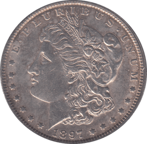 1897 SILVER MORGAN DOLLAR USA - SILVER WORLD COINS - Cambridgeshire Coins