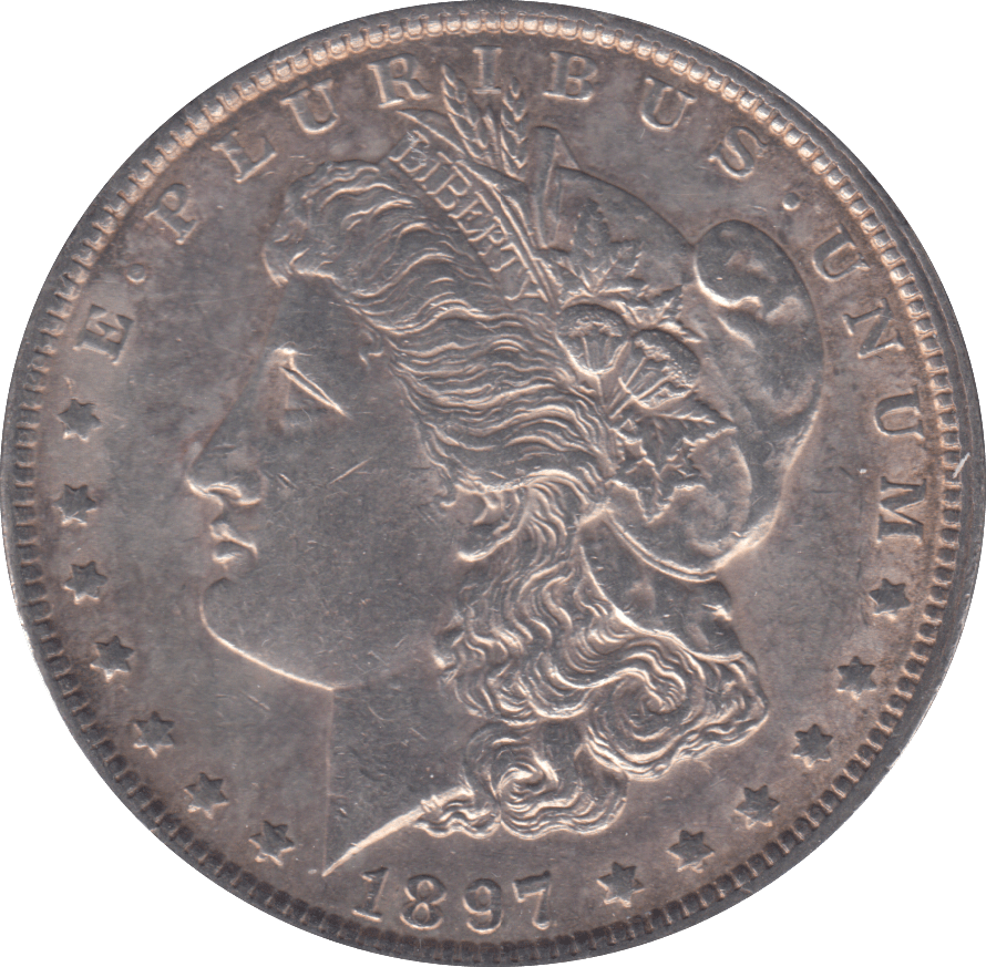 1897 SILVER MORGAN DOLLAR USA - SILVER WORLD COINS - Cambridgeshire Coins