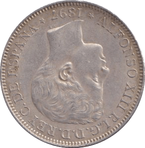 1897 SILVER PHILIPPINES 1 PESO - SILVER WORLD COINS - Cambridgeshire Coins